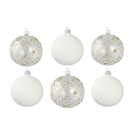 Set of glass ornaments Let it slow clear