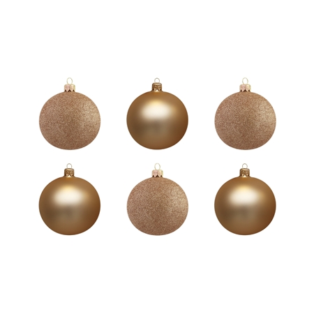Set of copper christmas balls