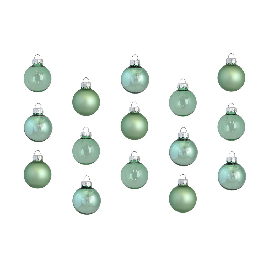 Set of christmas decorations mix of green colours