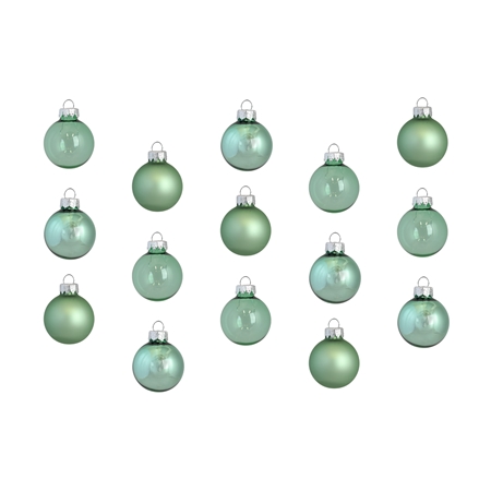 Set of christmas decorations mix of green colours