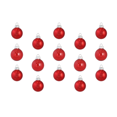Set of christmas decorations mix of red colours