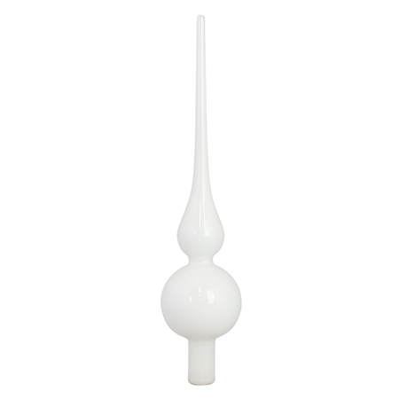 Tree topper with one ball in the colour of white porcelain