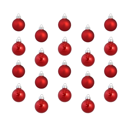 Set of christmas decorations in red