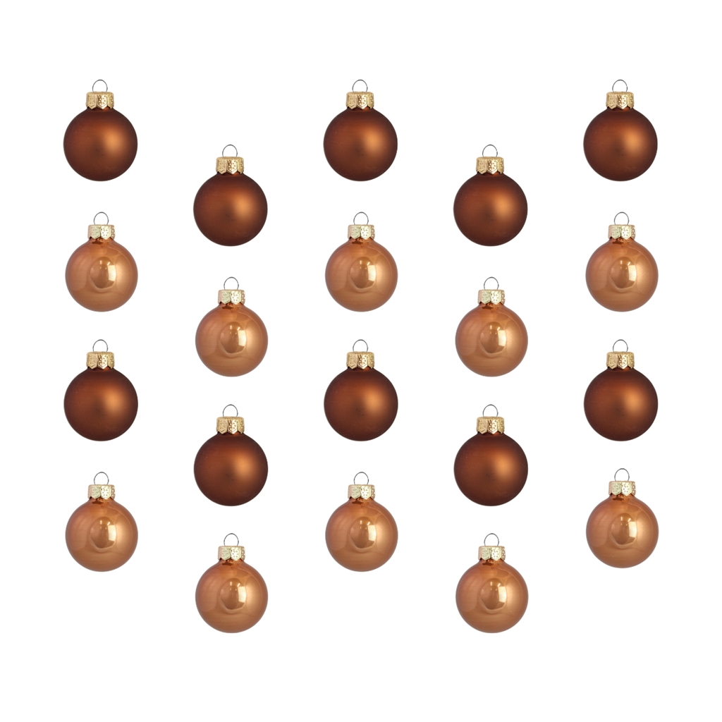 Set of christmas decorations in brown