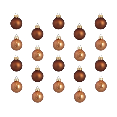 Set of christmas decorations in brown