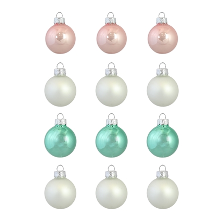 Set of christmas decorations in retro colours