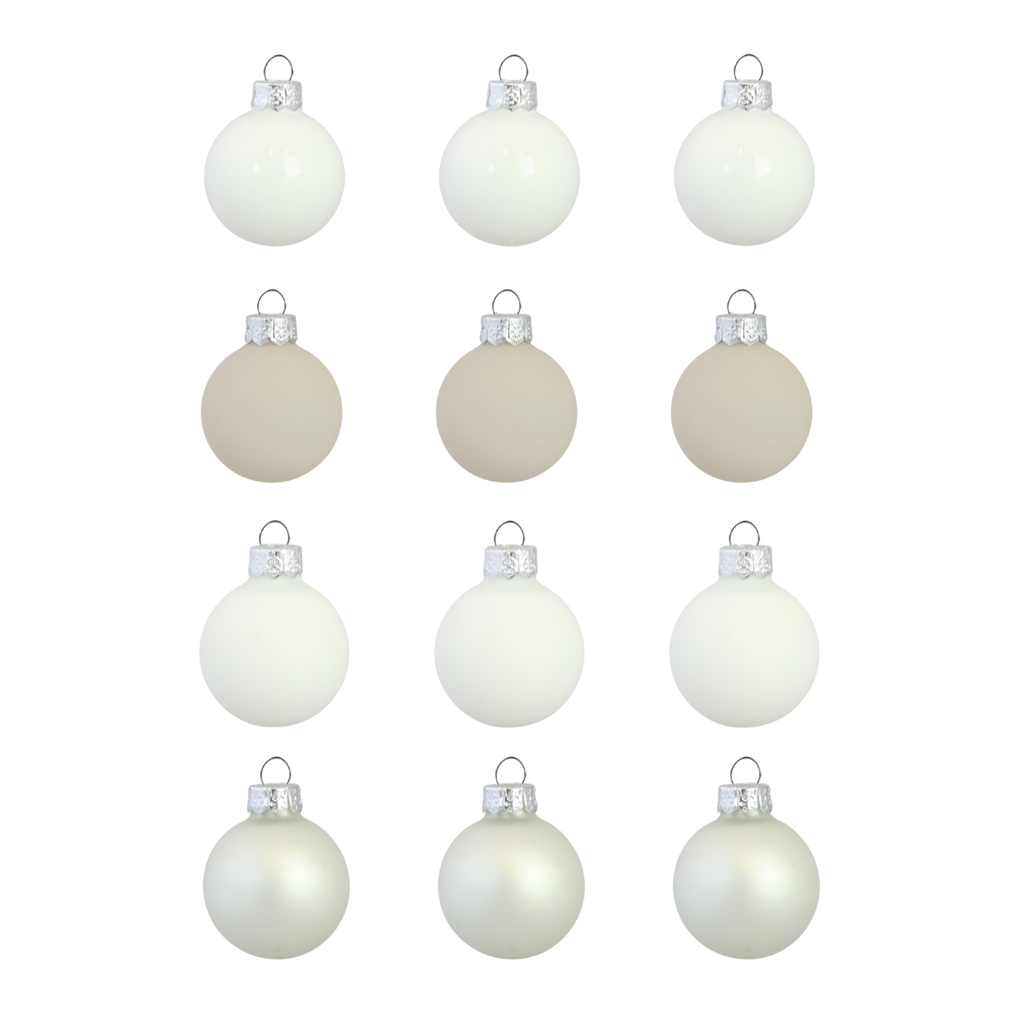 Set of christmas decorations in neutral colours