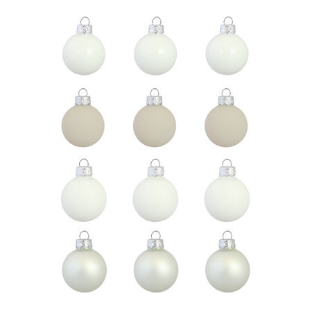Set of christmas decorations in neutral colours