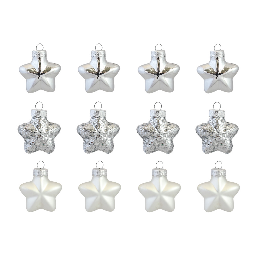 Set of silver stars