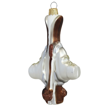 Glass ornament Retro skis