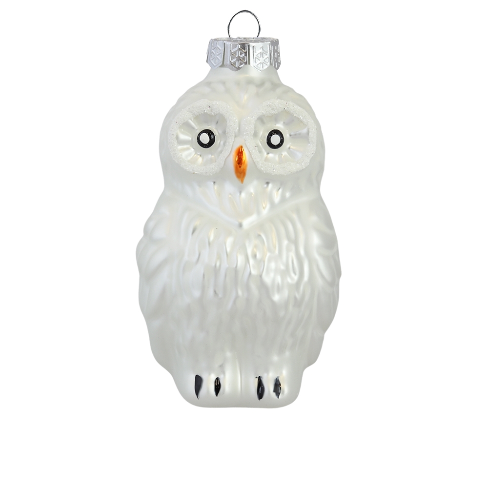 White glass owl