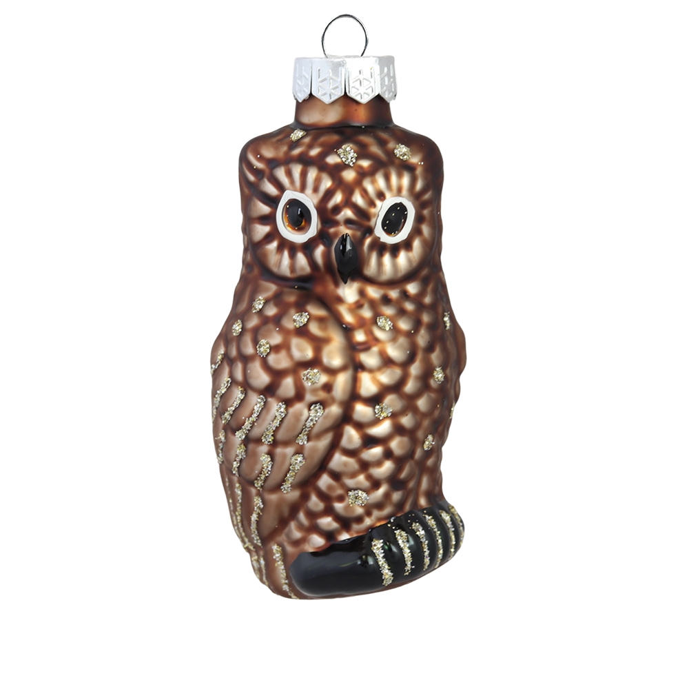 Brown glass owl