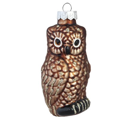 Brown glass owl