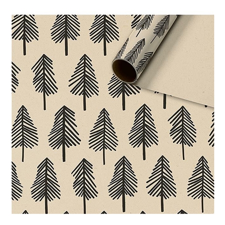 Wrapping paper natural with tree