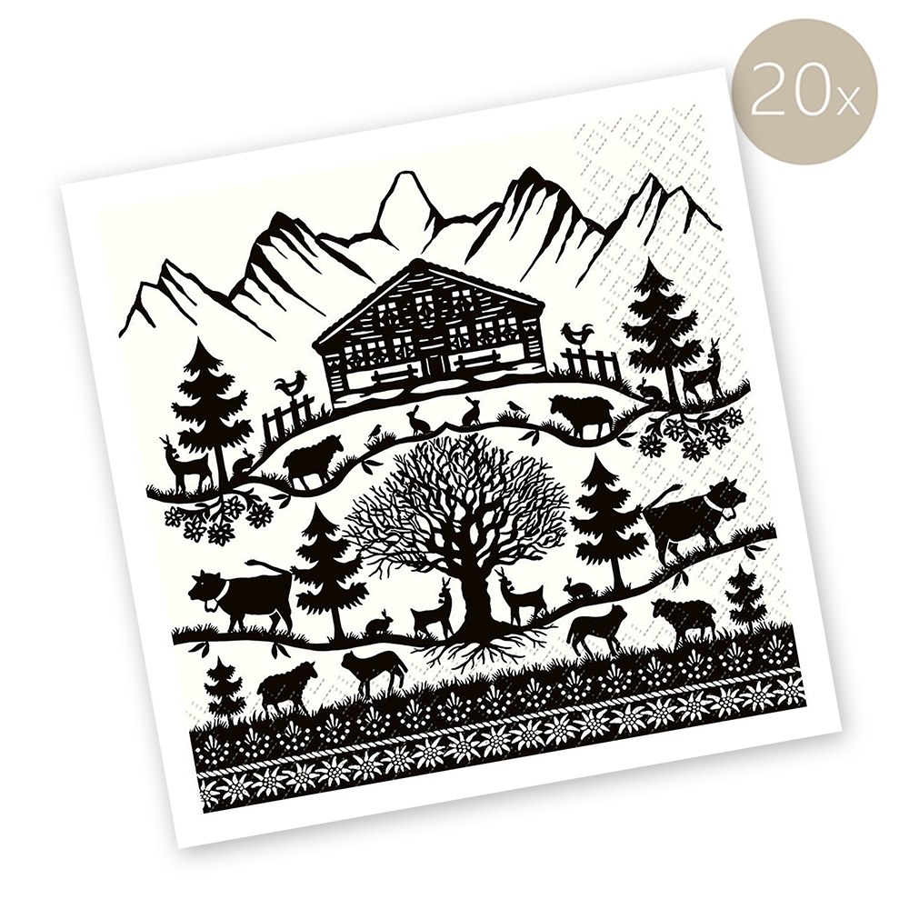 Mountain-themed napkins