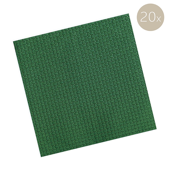 Green napkins with a fine texture