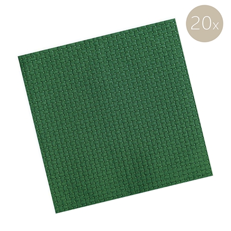 Green napkins with a fine texture