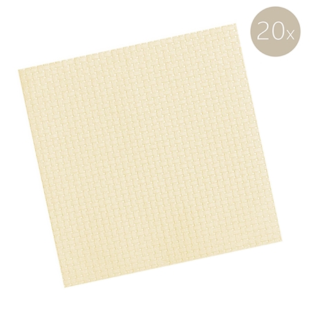 Cream napkins with a fine texture