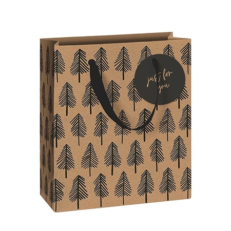 Gift bag with black trees