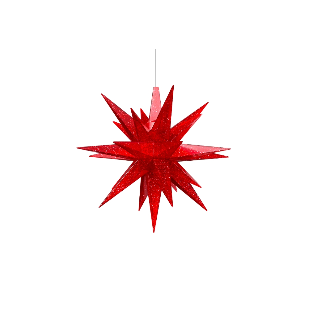 Herrnhuter plastová hvězda červená - 13 cm