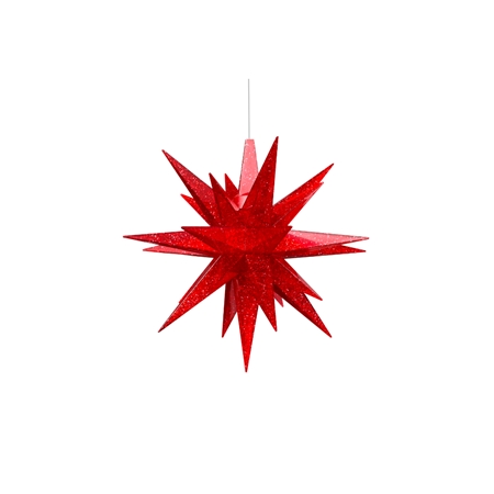 Herrnhuter plastová hvězda červená - 13 cm