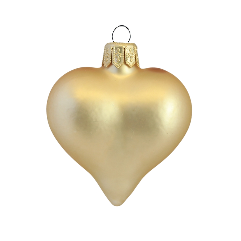 Matt golden Christmas heart ornament
