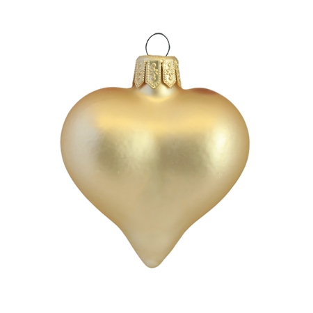 Matt golden Christmas heart ornament