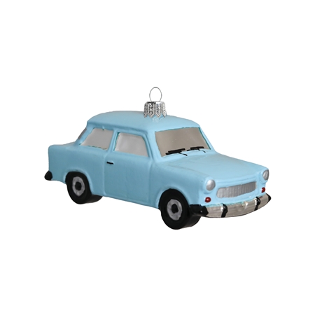 Glass car in pale blue