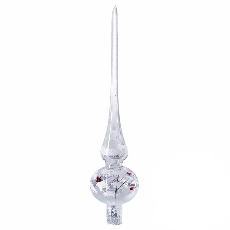 Christmas Transparent Treetop with White Decor