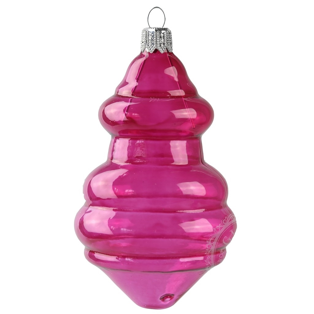 Pink glass spinning top