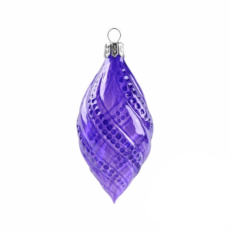 Christmas glass olive transparent purple