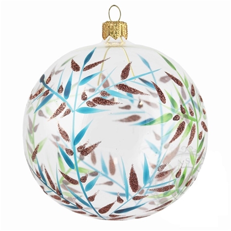 Glass Christmas bauble with twigs