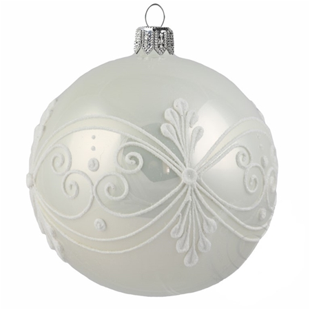 White opal bauble with décor