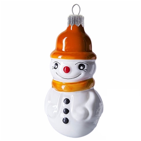 Snowman with orange hat