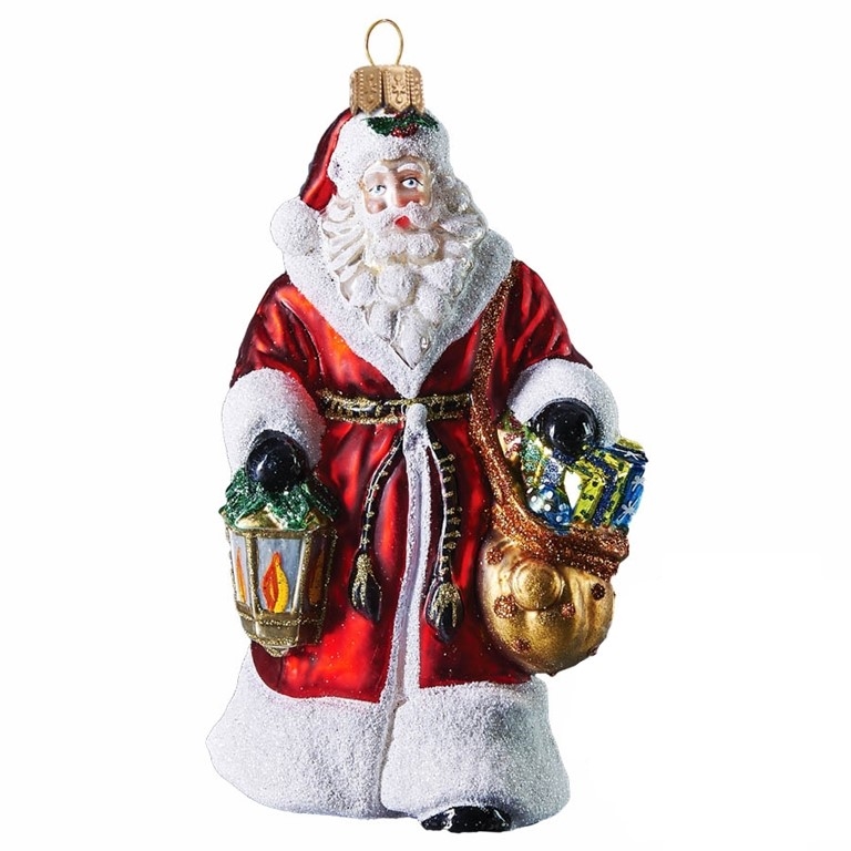 Christmas Santa figurine with lantern