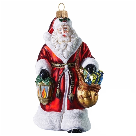 Christmas Santa figurine with lantern