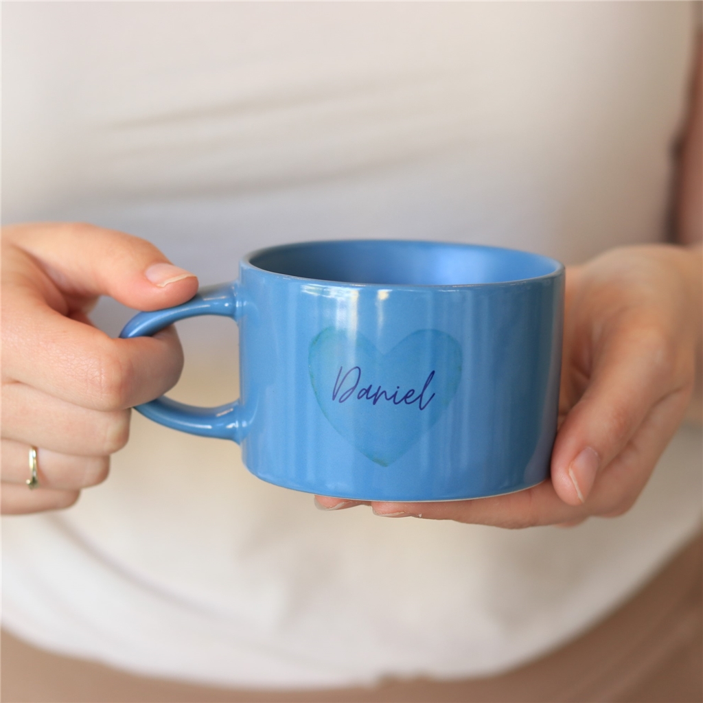Blue mug with name