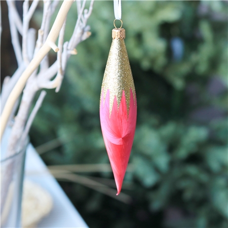 Red teardrop with ice-effect