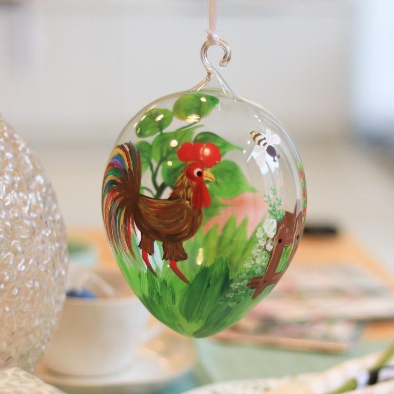 Easter Egg with Little Rooster
