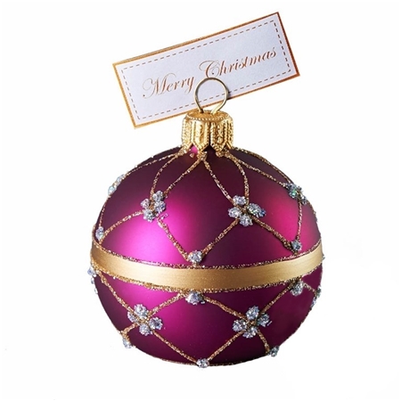 Purple table seating plan holder with décor matt finish
