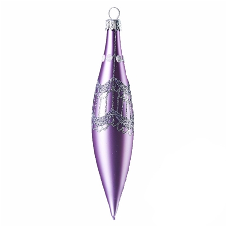 Purple icicle with silver tassels