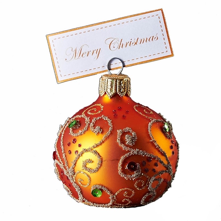 JEWELED ORANGE CARDHOLDER