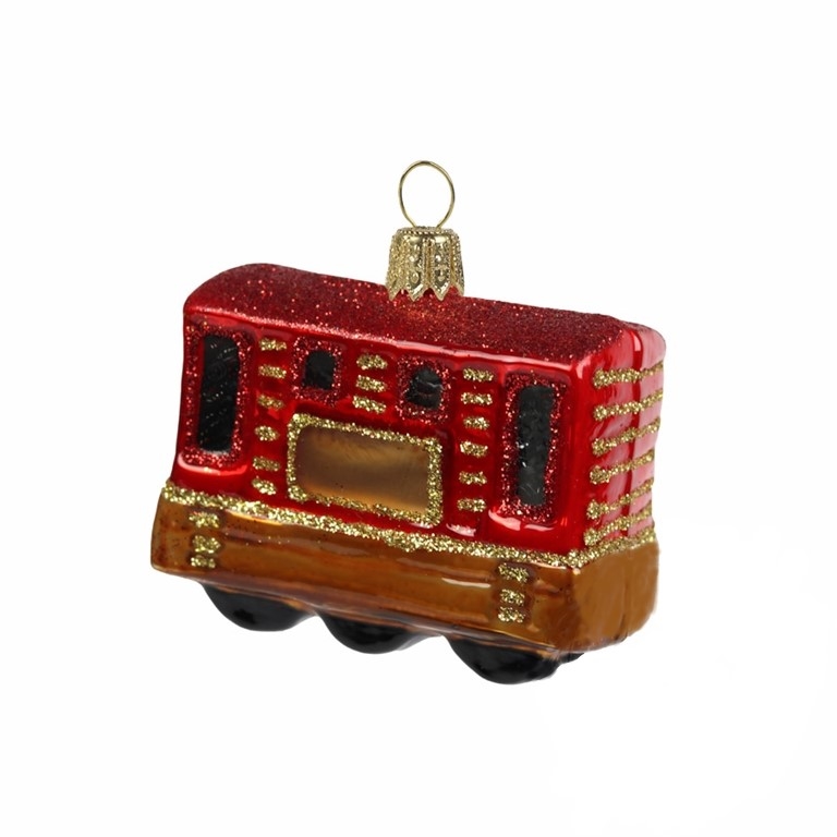 Red carriage Christmas ornament
