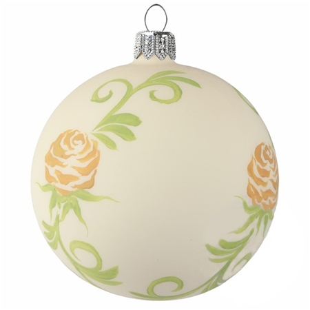 Bauble with orange rose