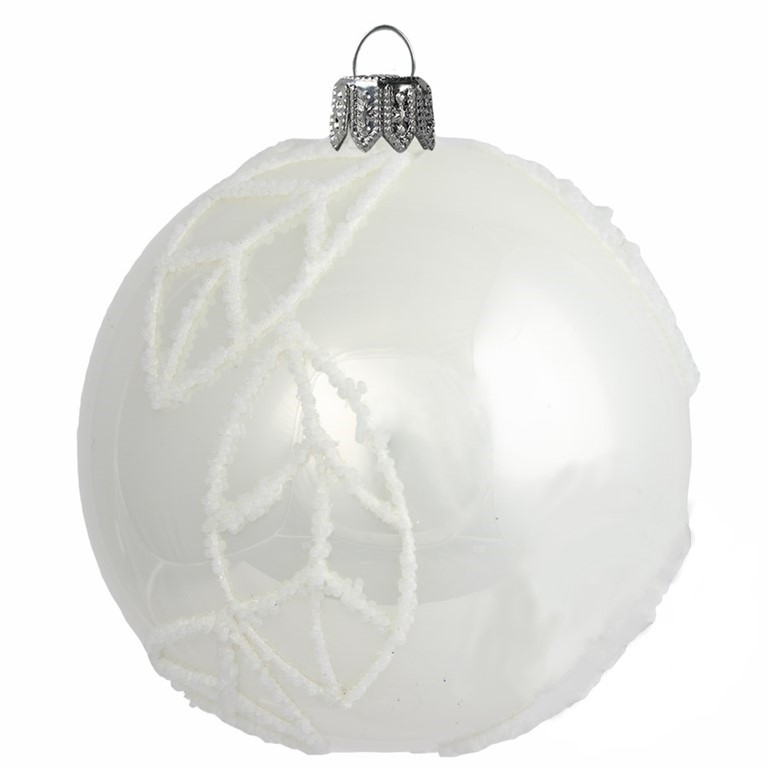White ball with leaves