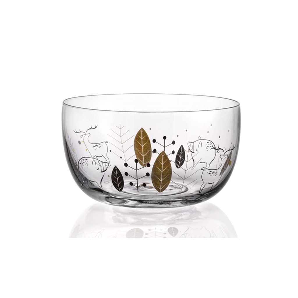 Bowl with golden story decor