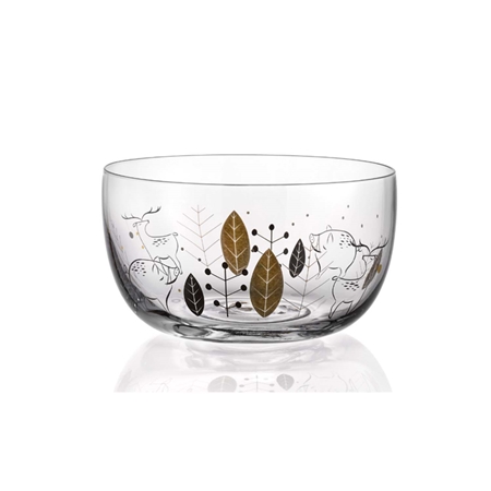 Bowl with golden story decor