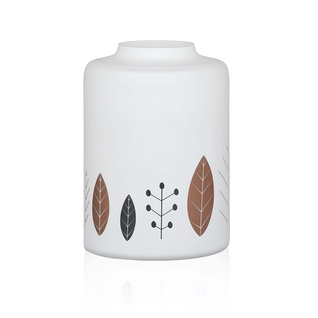 White vase with golden story decor