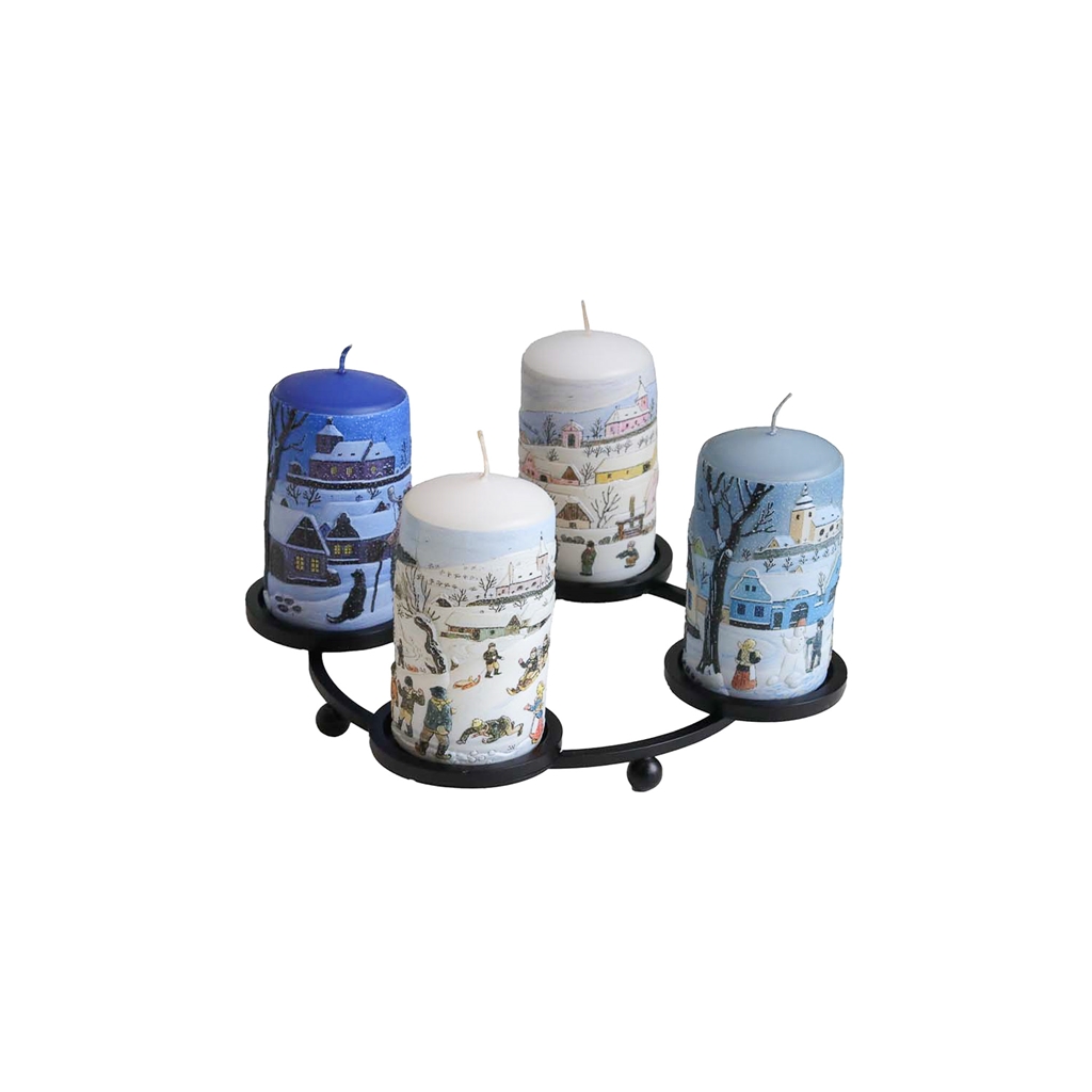 Advent candlestick of Lada Christmas small black