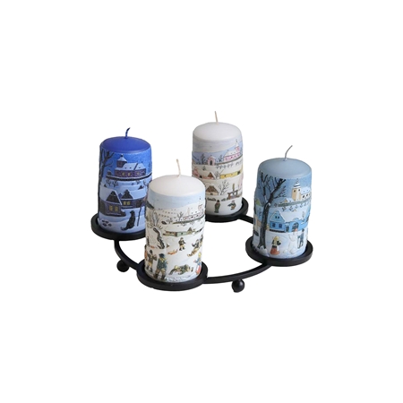 Advent candlestick of Lada Christmas small black